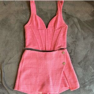 Zara pink two piece set